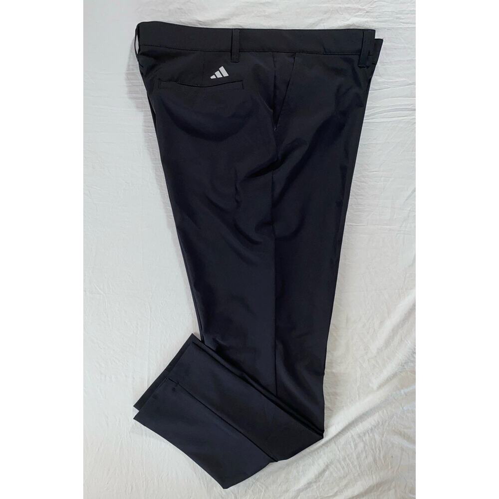 Adidas ADVR091 Flat Front Tapered Microfiber Golf Pants. Black, Men's 38X32 MINT